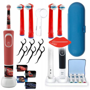 Oral-B Vitality 100 Auta Cars+ 4 zam. red kids+ Dodatki