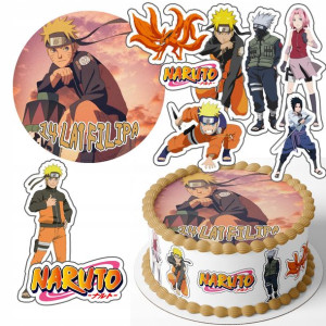 Zestaw Opłatek 20cm + Postacie - Naruto Anime + G