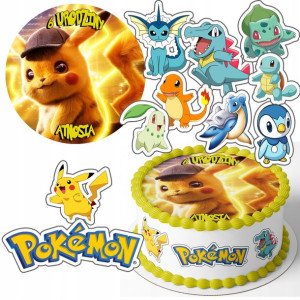 Zestaw Opłatek 20cm + Postacie - Pokemon + Gratis!