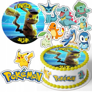 Zestaw Opłatek 20cm + Postacie - Pokemon + Gratis!