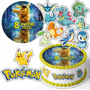 Zestaw Opłatek 20cm + Postacie - Pokemon + Gratis!