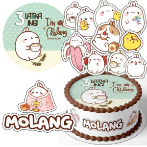 Zestaw Opłatek 20cm + Postacie - Molang + Gratis!