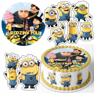 Zestaw Opłatek 20cm + Postacie - Minionki +gratis