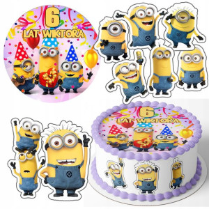 Zestaw Opłatek 20cm + Postacie - Minionki +gratis