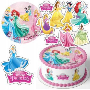 Zestaw Opłatek 20cm + Postacie - Disney Princess +