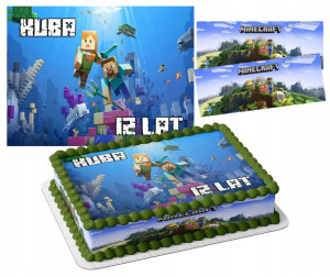 Zestaw Opłatek A4 + 4 Obwoluty - Minecraft Wybór
