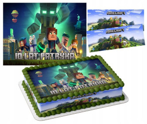 Zestaw Opłatek A4 + 4 Obwoluty - Minecraft Wybór