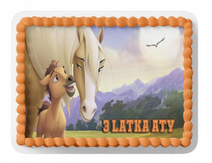 Opłatek Na Tort A3 28x40 Cm - Mustang Konie Wybór