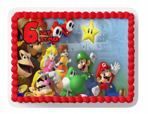 Opłatek Na Tort A3 28x40 Cm - Super Mario Bros