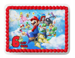 Opłatek Na Tort A3 28x40 Cm - Super Mario Bros