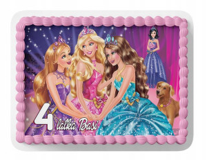 Opłatek Na Tort A3 28x40 Cm - Barbie Wybór