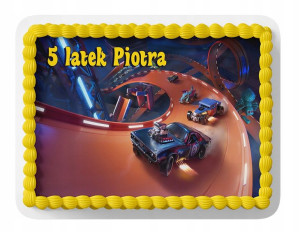 Opłatek Na Tort A3 28x40 Cm - Hot Wheels Wybór