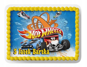 Opłatek Na Tort A3 24x35 Cm - Hot Wheels Wybór