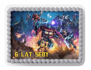 Opłatek Na Tort A3 24x35 Cm - Transformers Wybór