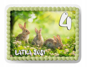 Opłatek Na Tort A3 24x35 Cm - Króliczek Wybór