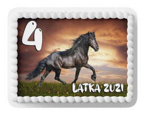 Opłatek Na Tort A3 24x35 Cm - Koń Konie Wybór