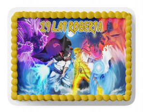 Opłatek Na Tort A3 28x28cm - Naruto Wybór