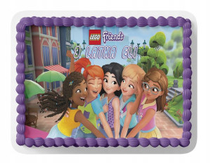 Opłatek Na Tort A4 26x26 Cm - Lego Friends Wybór