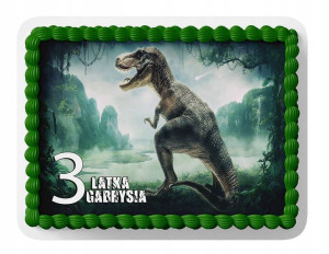 Opłatek Na Tort A4 26x26 Cm - Dinozaur Chłopca