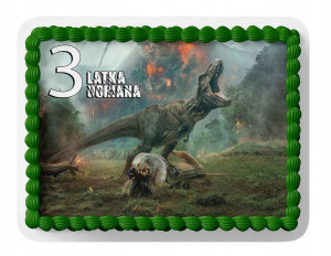 Opłatek Na Tort A4 26x26 Cm - Jurassic World