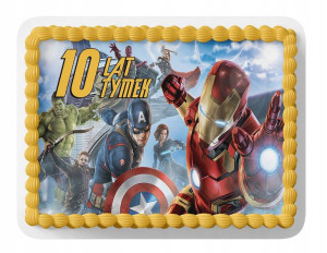 Opłatek Na Tort A4 26x26 Cm - Avengers Film Wybór