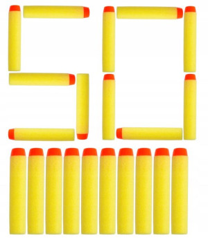 Strzałki zamiennik Hasbro Nerf 50 sztuk żółte