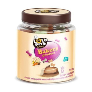 Lolo Pets Ciastka Dla Psa Kostki Mix w Słoiku Rozmiar M 210 g