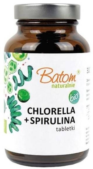 Chlorella + Spirulina 400 mg Ekologiczna BIO - Suplement Diety tabletki 300
