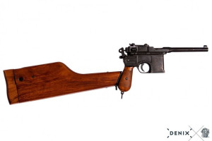 Replika Pistolet Mauser C96 Z Drewnianą Kolbą Denix Model 1025