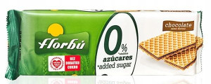 Florbu wafelki nadziewane kakaowe bez cukru 160g