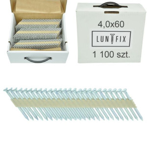 Gwoździe 4x60 mm ANCHOR taśmie gwoździarki gazowa LUN FIX 1100szt
