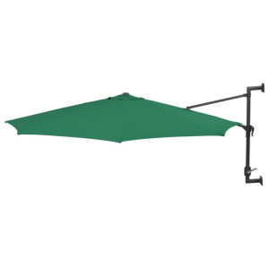 Parasol ścienny na metalowym słupku, 300 cm, zielony