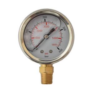 Manometr D63 0 - 400 bar 1/4" M - rad