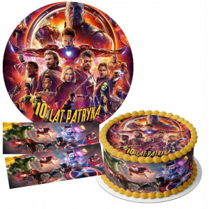 Zestaw Opłatek 26cm + Obwoluty - Avengers +gratis