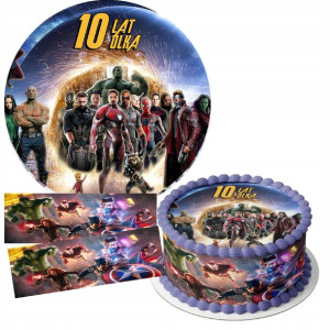 Zestaw Opłatek 26cm + Obwoluty - Avengers +gratis
