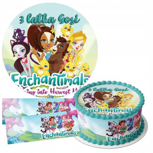 Zestaw Opłatek 25cm + Obwoluty - Enchantimals +g