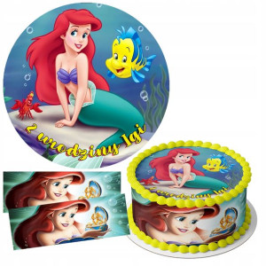 Zestaw Opłatek 25cm + Obwoluty - Syrenka Ariel +g