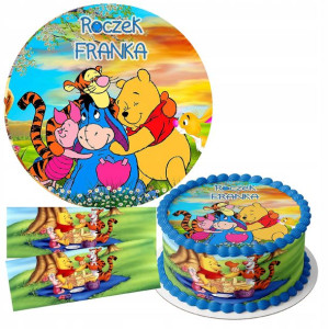 Zestaw Opłatek 25cm + Obwoluty - Kubuś Puchatek +