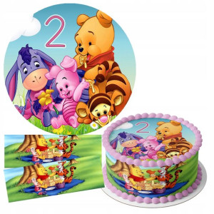 Zestaw Opłatek 25cm + Obwoluty - Kubuś Puchatek +