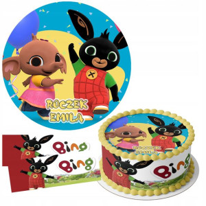 Zestaw Opłatek 25cm + Obwoluty - Królik Bing +g
