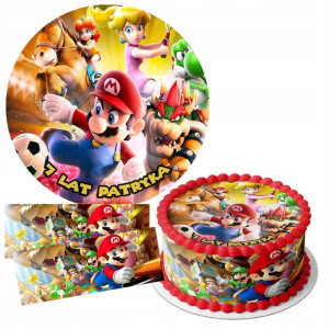 Zestaw Opłatek 25cm + Obwoluty - Mario Bros + G