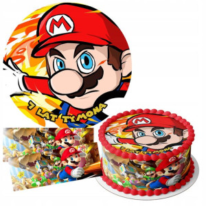 Zestaw Opłatek 25cm + Obwoluty - Mario Bros + G