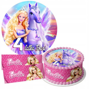 Zestaw Opłatek 25cm + Obwoluty - Barbie + Gratis