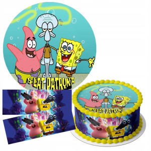 Zestaw Opłatek 25cm + Obwoluty - Spongebob Gratis