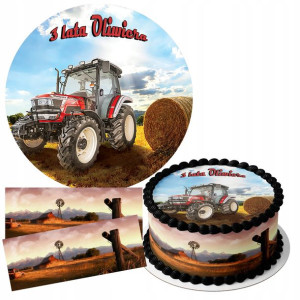 Zestaw Opłatek 25cm + Obwoluty - Traktor Farma +