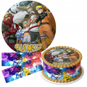 Zestaw Opłatek 25cm + Obwoluty - Naruto + Gratis