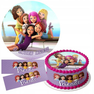 Zestaw Opłatek 24cm + Obwoluty - Lego Friends +g