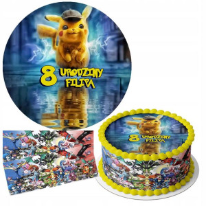 Zestaw Opłatek 24cm + Obwoluty - Pokemon + Gratis
