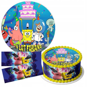 Zestaw Opłatek 24cm + Obwoluty - Spongebob Gratis
