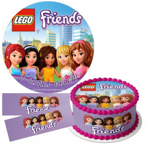 Zestaw Opłatek 23cm + Obwoluty - Lego Friends +g